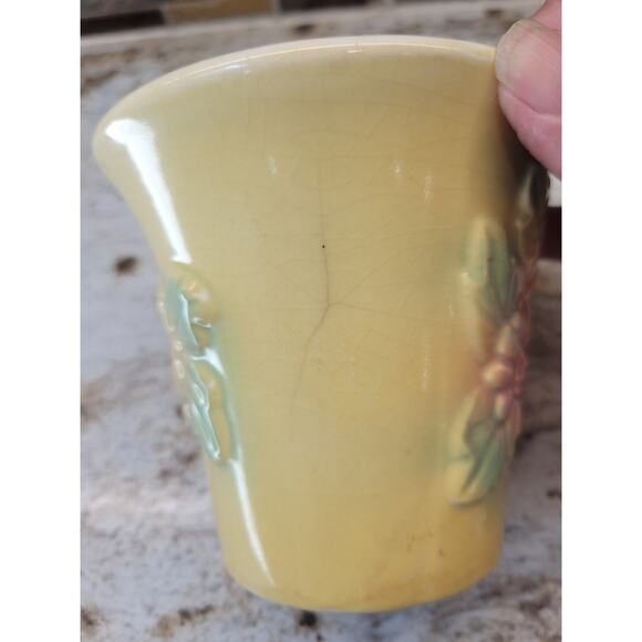 Vintage Planter Hull Pottery Yellow Sunglow Pink Floral 97 - Picture 3 of 5